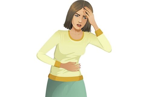 stomach ache due to parasites in the body